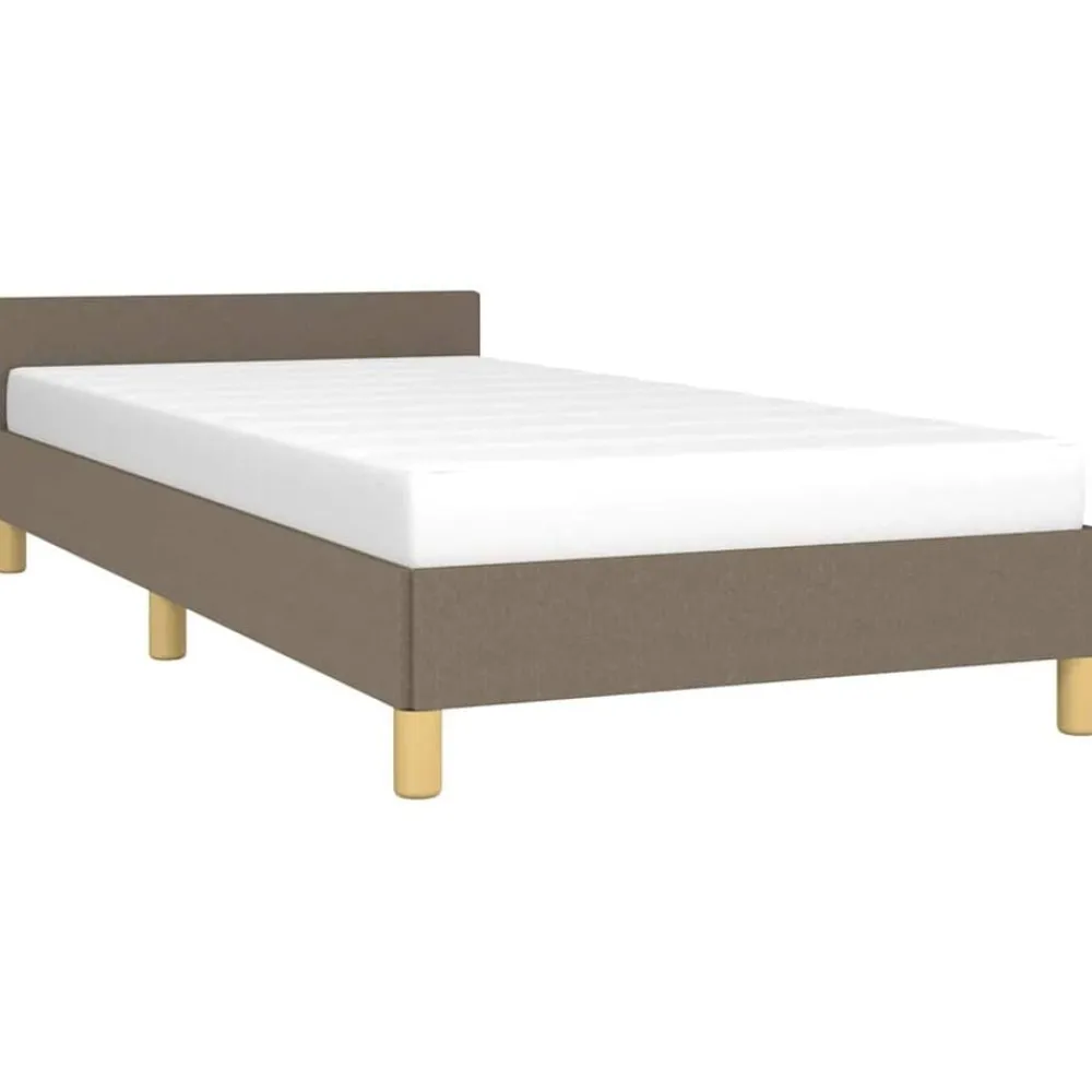 Lits & Accessoires-vidaXL Cadre de lit avec tête de lit sans matelas 80x200cm tissu Taupe
