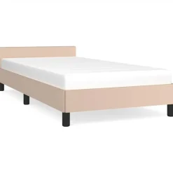 Lits & Accessoires-vidaXL Cadre de lit avec tête de lit sans matelas 80x200 cm Cappuccino
