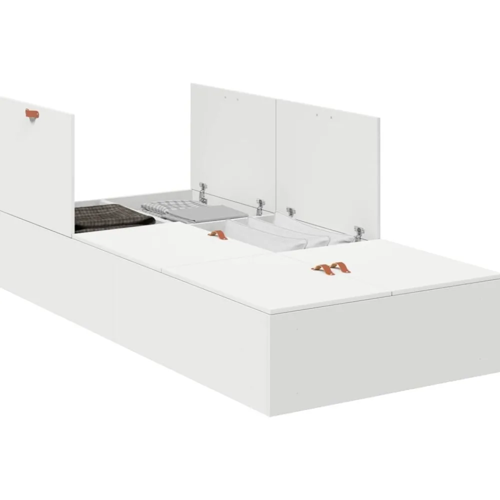vidaXL Cadre de lit avec rangement 80 x 200 cm Bois d'ingénierie