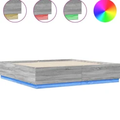 vidaXL Cadre de lit avec LED sans matelas 200x200 cm