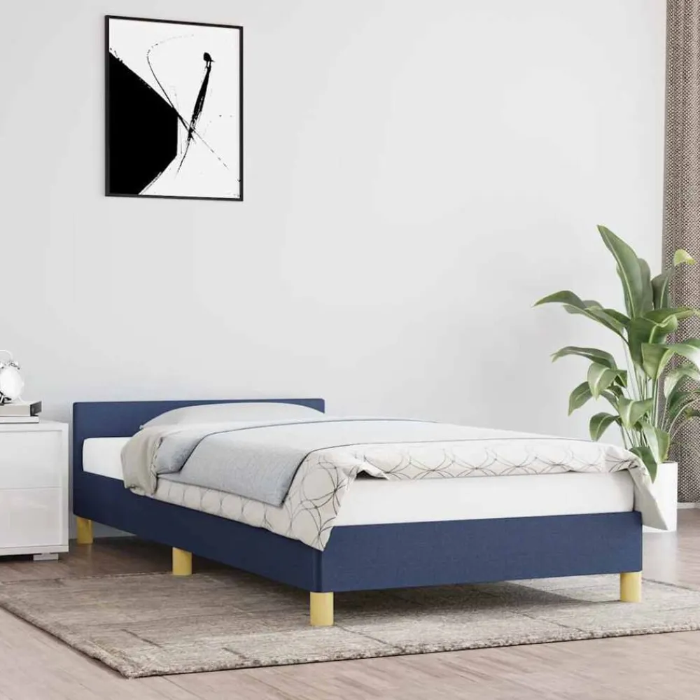 vidaXL Cadre de lit avec tête de lit sans matelas 80x200 cm tissu