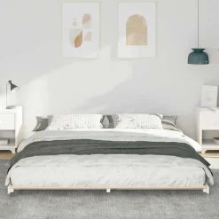 vidaXL Cadre de lit 200 x 200 cm Pin massif