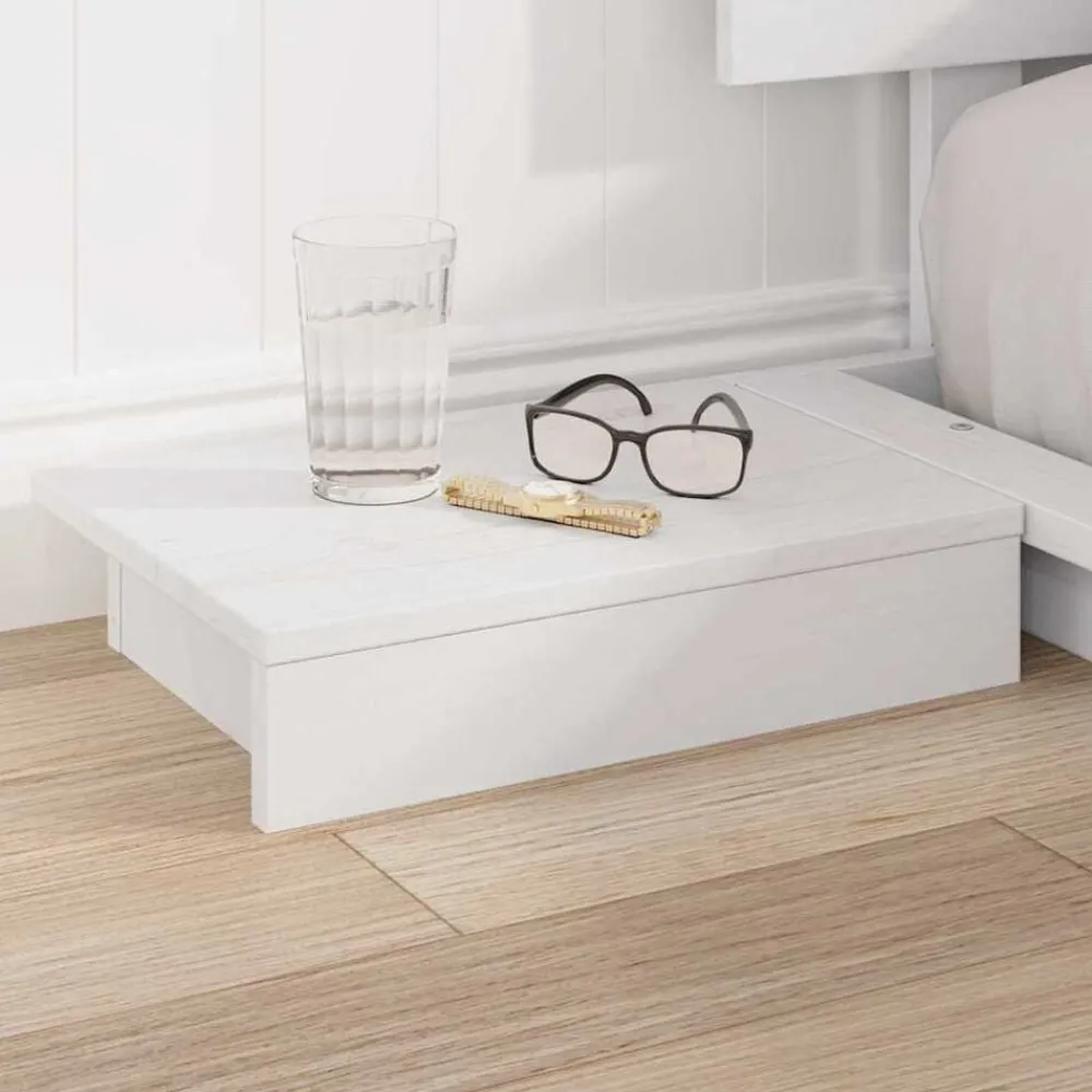 Lits & Accessoires-vidaXL Cadre de lit 200 x 200 cm bois Blanc