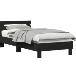 vidaXL Cadre de lit Chêne noir 203 x 95 x 70 cm Bois d'ingénierie
