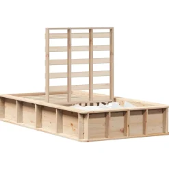 Lits & Accessoires-vidaXL Cadre de lit Cire marron 75 x 190 cm Bois de pin massif Naturel