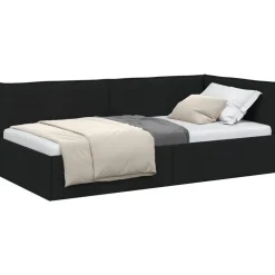 vidaXL Cadre de lit d'angle avec tête de lit 80 x 200 cm tissu