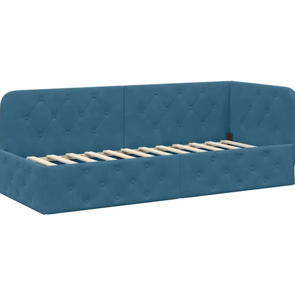 vidaXL Cadre de lit d'angle 80 x 200 cm Velours
