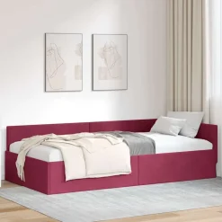 vidaXL Cadre de lit d'angle 80 cm x 200 cm Velours