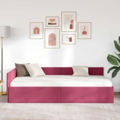 vidaXL Cadre de lit d'angle 80 cm x 200 cm Velours