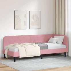 vidaXL Cadre de lit d'angle 80 x 200 cm Velours