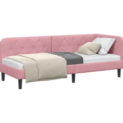 vidaXL Cadre de lit d'angle 80 x 200 cm Velours