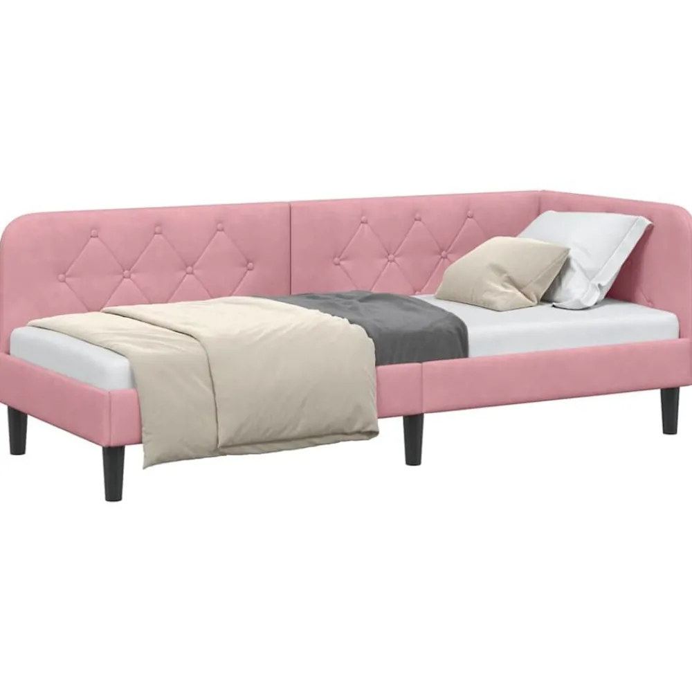 vidaXL Cadre de lit d'angle 80 x 200 cm Velours