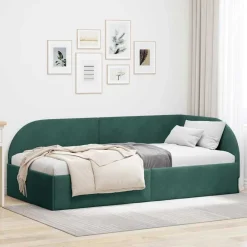 vidaXL Cadre de lit d'angle 80 cm x 200 cm Velours