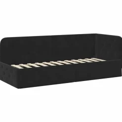 Lits & Accessoires-vidaXL Cadre de lit d'angle 80 x 200 cm Velours Noir
