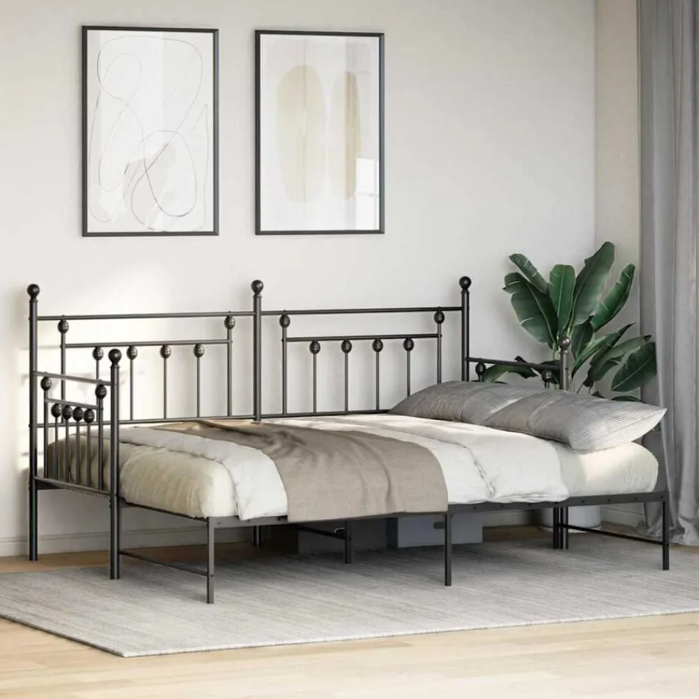 vidaXL Cadre de lit de jour 75 x 190 cm Acier