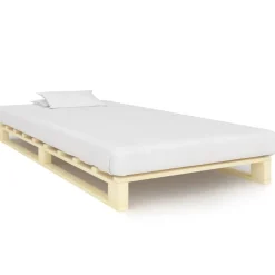 Lits & Accessoires-vidaXL Cadre de lit de palette sans matelas 90x200 cm bois pin massif couleur de bois