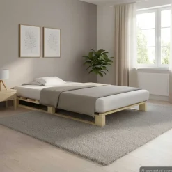 Lits & Accessoires-vidaXL Cadre de lit de palette sans matelas 90x200 cm bois pin massif couleur de bois