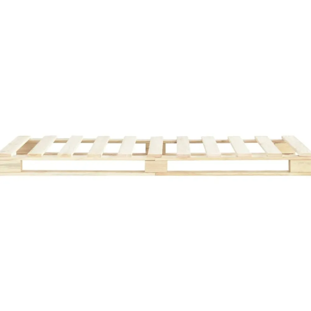 Lits & Accessoires-vidaXL Cadre de lit de palette sans matelas 90x200 cm bois pin massif couleur de bois