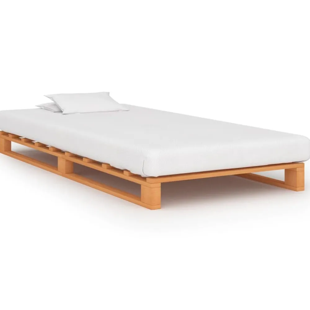 vidaXL Cadre de lit de palette sans matelas 90x200 cm bois massif