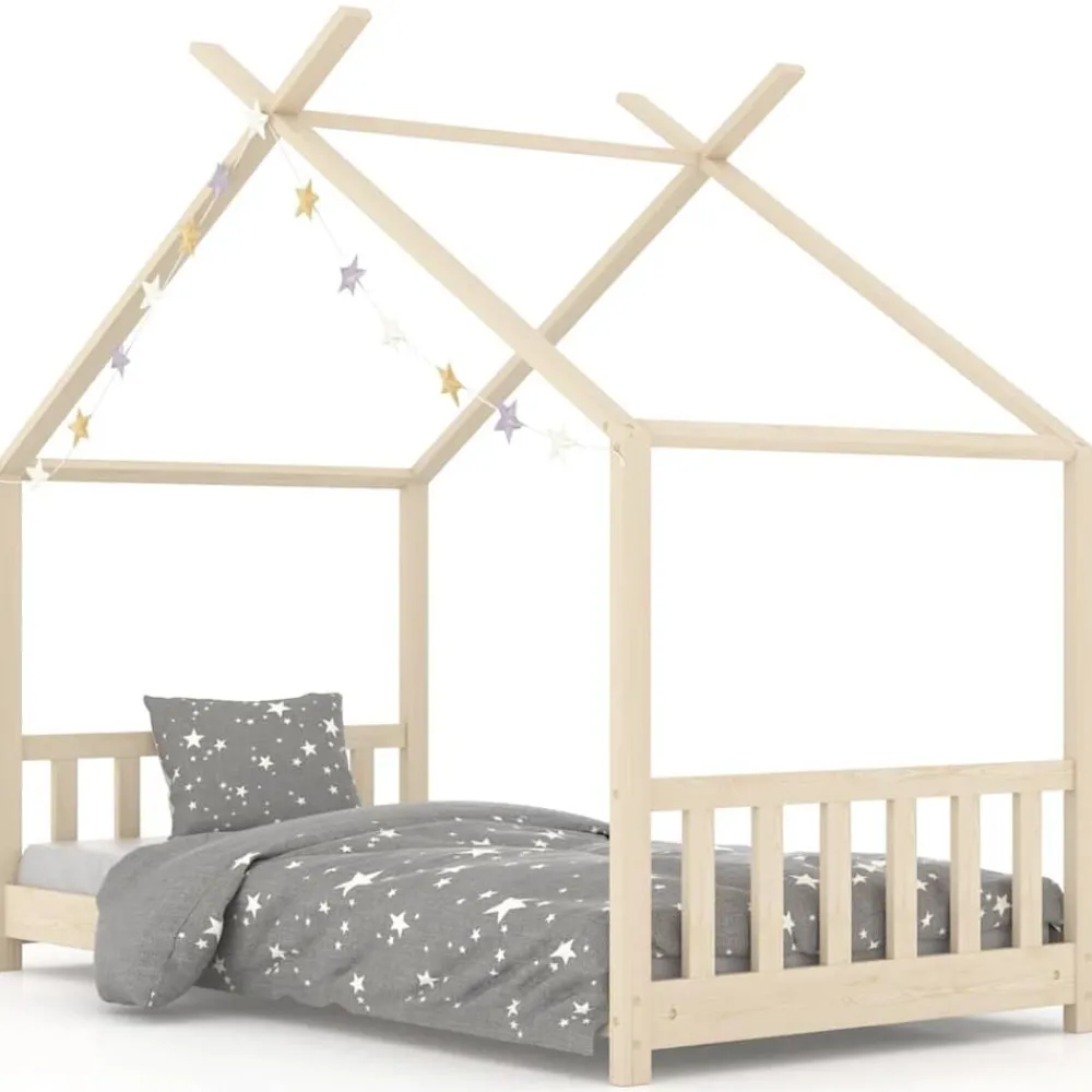 vidaXL Cadre de lit d'enfant Bois de pin massif 70x140 cm