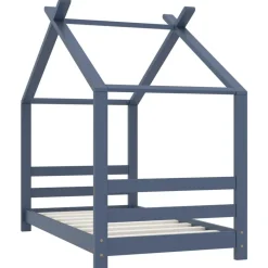 Mobilier Pour Bébés & Tout-Petits-vidaXL Cadre de lit d'enfant Bois de pin massif 70x140 cm Gris