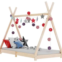 vidaXL Cadre de lit d'enfant Bois de pin massif 70x140 cm
