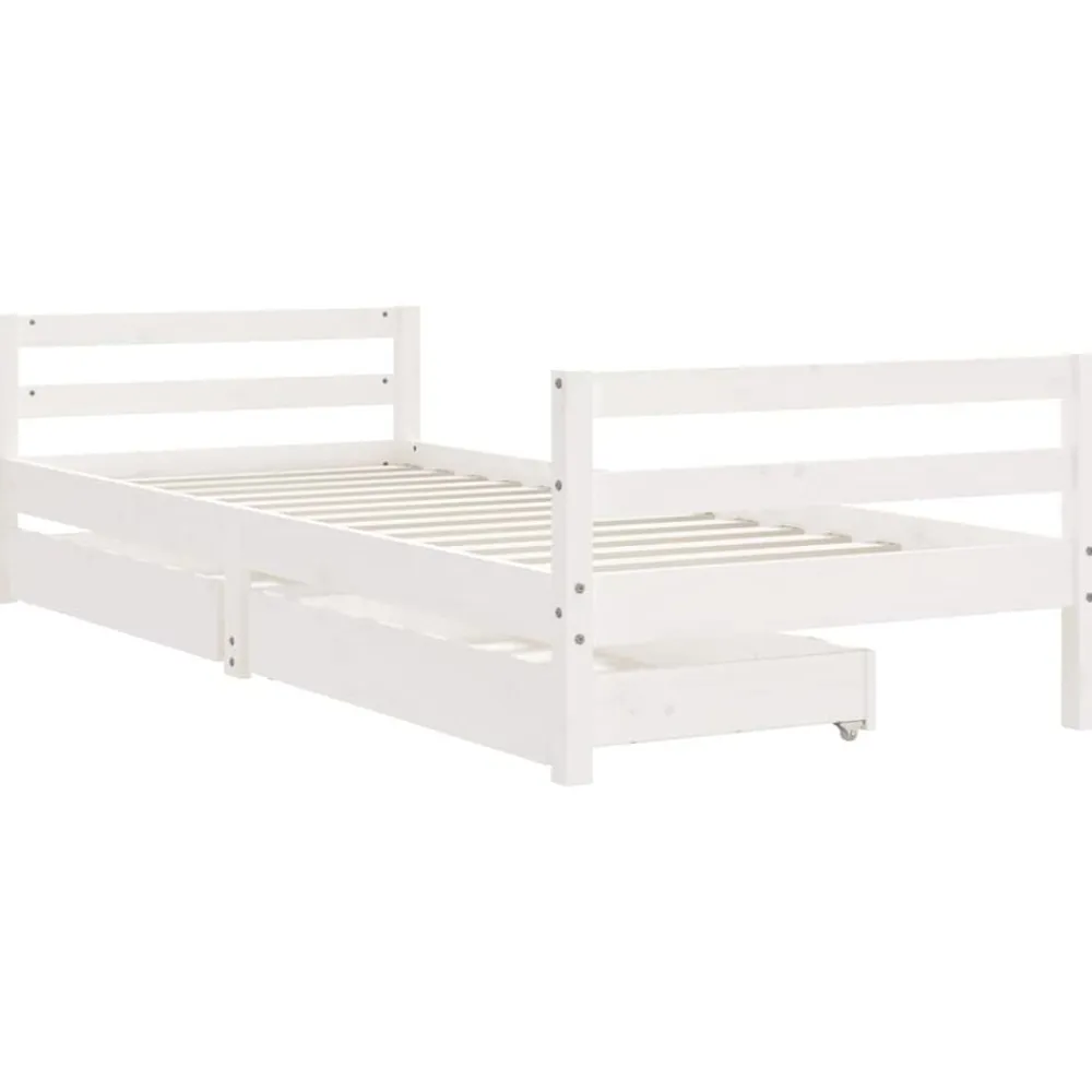 vidaXL Cadre de lit enfant tiroirs 80x200 cm bois de pin massif