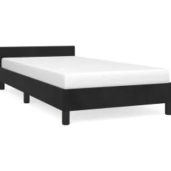 Lits & Accessoires-vidaXL Cadre de lit et tête de lit sans matelas 80x200 cm velours Noir
