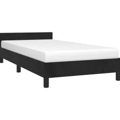 Lits & Accessoires-vidaXL Cadre de lit et tête de lit sans matelas 80x200 cm velours Noir