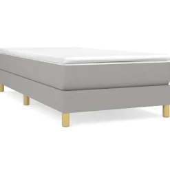 Lits & Accessoires-vidaXL Cadre de lit 80x200 cm tissu Gris clair