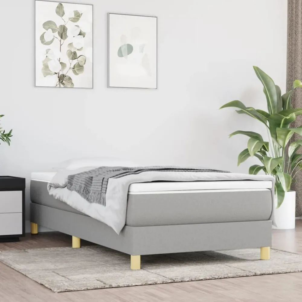Lits & Accessoires-vidaXL Cadre de lit 80x200 cm tissu Gris clair