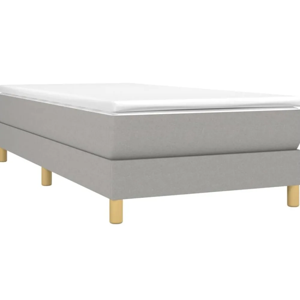 Lits & Accessoires-vidaXL Cadre de lit 80x200 cm tissu Gris clair