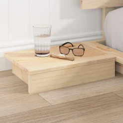 Lits & Accessoires-vidaXL Cadre de lit Marron 200 x 200 cm bois Naturel
