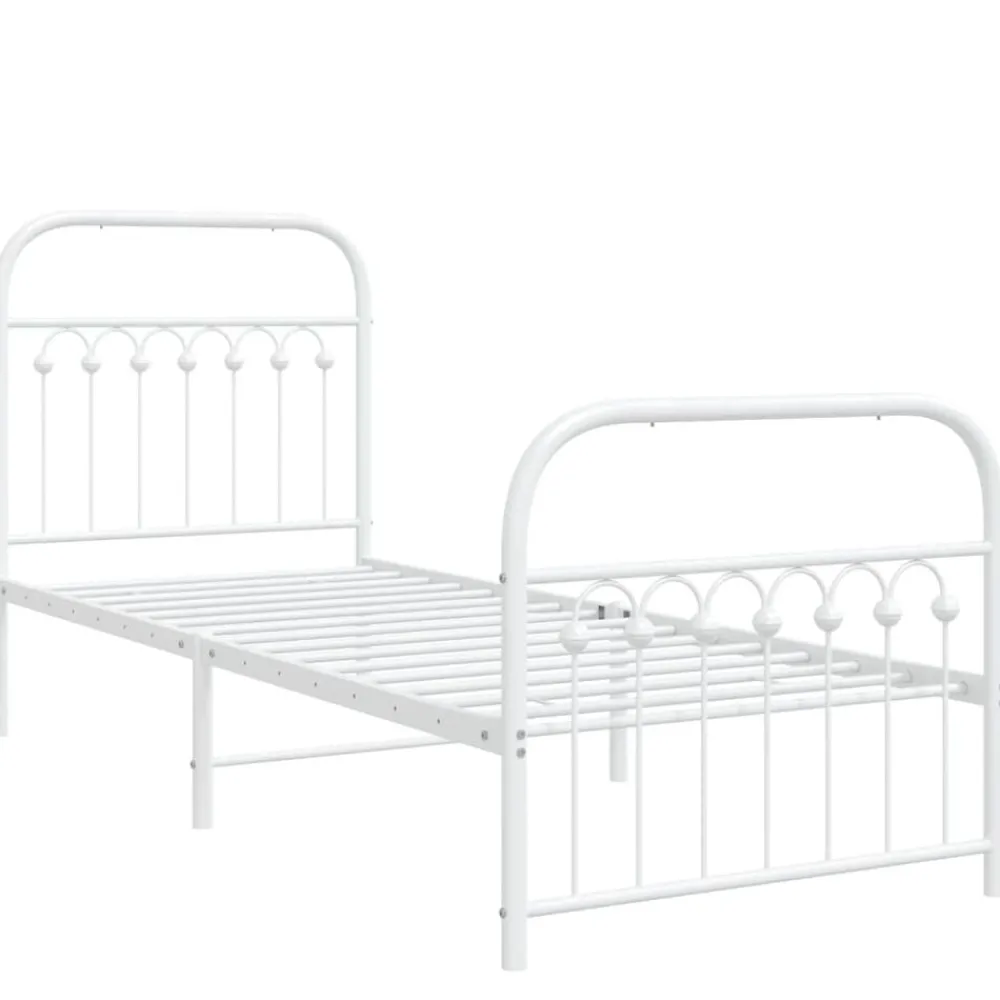vidaXL Cadre de lit métal sans matelas avec pied de lit 75x190cm
