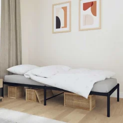 vidaXL Cadre de lit métal sans matelas 75x190 cm