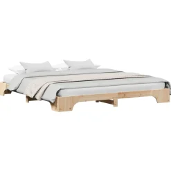 vidaXL Cadre de lit 200 x 200 cm Pin massif