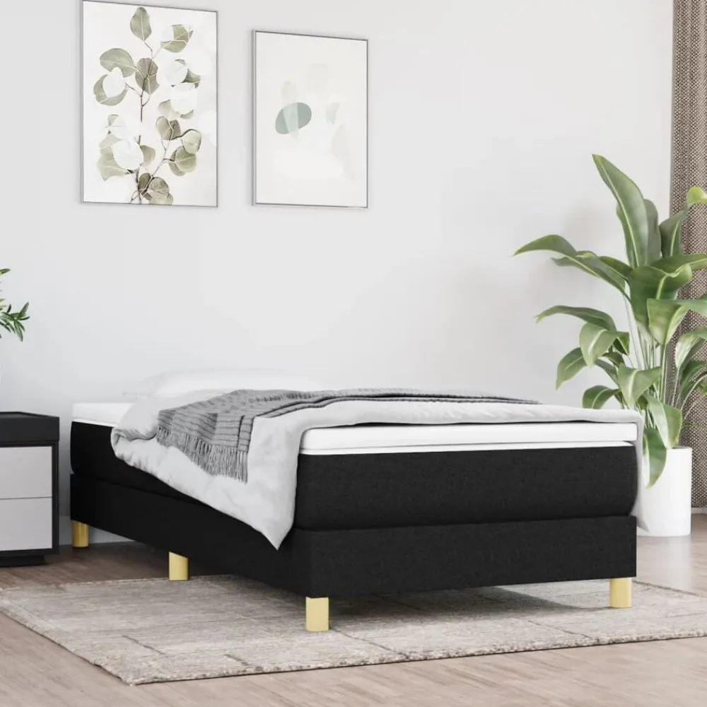 Lits & Accessoires-vidaXL Cadre de lit 80x200 cm tissu Noir