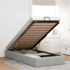 Lits & Accessoires-vidaXL Cadre de lit ottoman sans matelas 80x200 cm velours Gris clair