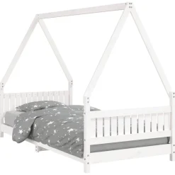 Mobilier Pour Bébés & Tout-Petits-vidaXL Cadre de lit pour enfants 90x200 cm bois de pin massif Blanc