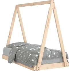 Mobilier Pour Bébés & Tout-Petits-vidaXL Cadre de lit pour enfant 70x140 cm bois de pin massif Naturel
