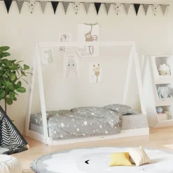 Mobilier Pour Bébés & Tout-Petits-vidaXL Cadre de lit pour enfant 70x140 cm bois de pin massif Blanc
