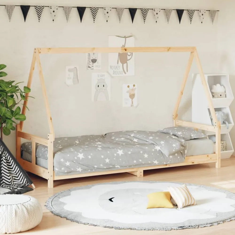 Mobilier Pour Bébés & Tout-Petits-vidaXL Cadre de lit pour enfants 80x200 cm bois de pin massif Naturel