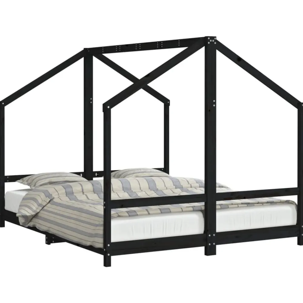 vidaXL Cadre de lit pour enfants 2x(80x200) cm bois de pin massif