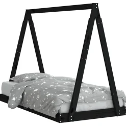 Mobilier Pour Bébés & Tout-Petits-vidaXL Cadre de lit pour enfant 80x160 cm bois de pin massif Noir
