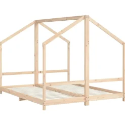 Mobilier Pour Bébés & Tout-Petits-vidaXL Cadre de lit pour enfants 2x(80x200) cm bois de pin massif Naturel