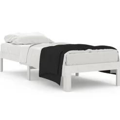 Lits & Accessoires-vidaXL Cadre de lit sans matelas 75x190 cm Blanc