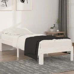 Lits & Accessoires-vidaXL Cadre de lit sans matelas 75x190 cm Blanc