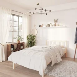 Lits & Accessoires-vidaXL Cadre de lit sans matelas bois massif Naturel