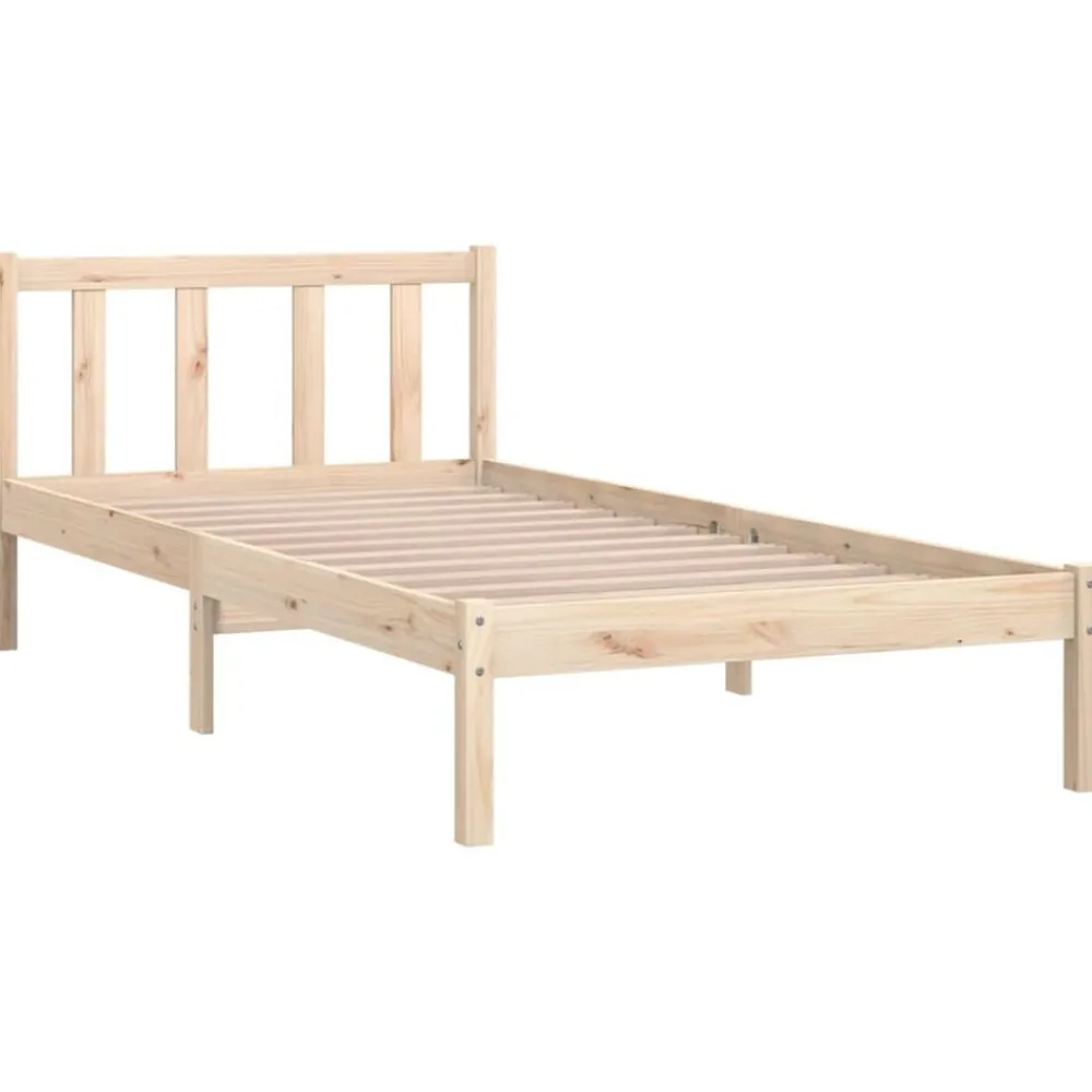 Lits & Accessoires-vidaXL Cadre de lit sans matelas bois massif Naturel
