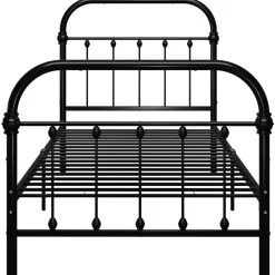 Lits & Accessoires-vidaXL Cadre de lit sans matelas métal 90x200 cm Noir